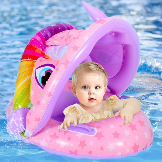 🏖️عوامة اطفال بشمسية🏖️